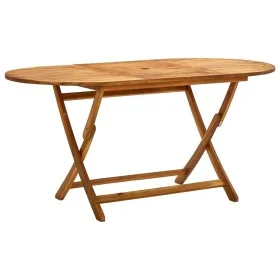Mesa de jardín plegable madera maciza de acacia 160x85x75 cm de vidaXL, Mesas de jardín - Ref: Foro24-313324, Precio: 156,68 ...