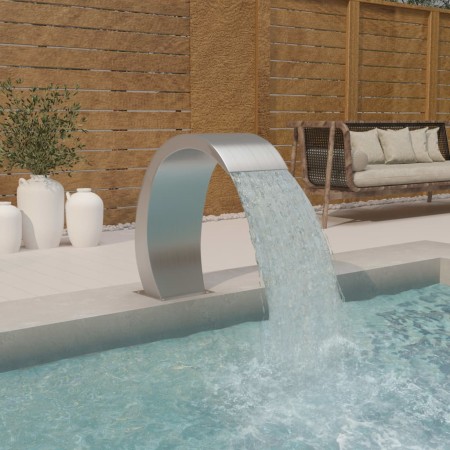 Fuente de piscina con LED de acero inoxidable 304 22x60x70 cm de vidaXL, Fuentes y cascadas - Ref: Foro24-148881, Precio: 309...