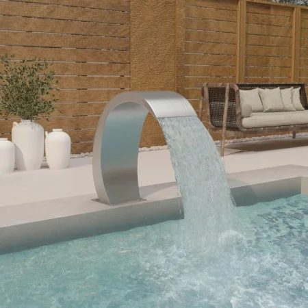 Fuente de piscina con LED de acero inoxidable 304 22x60x70 cm de vidaXL, Fuentes y cascadas - Ref: Foro24-148881, Precio: 303...