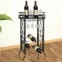 Metal wine rack with glass holders for 9 bottles by vidaXL, Wine racks - Ref: Foro24-240940, Price: 58,73 €, Discount: %