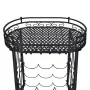 Botellero de metal con soportes para copas para 9 botellas de vidaXL, Botelleros - Ref: Foro24-240940, Precio: 58,73 €, Descu...