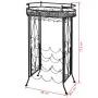 Metal wine rack with glass holders for 9 bottles by vidaXL, Wine racks - Ref: Foro24-240940, Price: 58,73 €, Discount: %