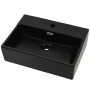 Lavabo con orificio para grifo cerámica negro 51,5x38,5x15 cm de vidaXL, Lavabos - Ref: Foro24-142741, Precio: 117,98 €, Desc...