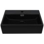 Lavabo con orificio para grifo cerámica negro 51,5x38,5x15 cm de vidaXL, Lavabos - Ref: Foro24-142741, Precio: 117,98 €, Desc...