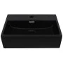 Schwarzes Keramikwaschbecken mit Hahnloch 51,5x38,5x15 cm von vidaXL, Sinkt - Ref: Foro24-142741, Preis: 94,27 €, Rabatt: %