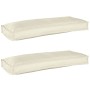 Juego de Cojines para Palets 2 pcs Crema 100 x 40 x 8 cm en Decoración | Comprar online en Foru.es