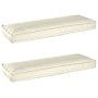 Juego de Cojines para Palets 2 pcs Crema 120 x 40 x 8 cm en Decoración | Comprar online en Foru.es