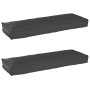 Juego de Cojines para Palets 2 pcs Negro 120 x 40 x 8 cm en Decoración | Comprar online en Foru.es