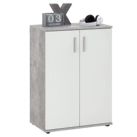 FMD Armario/baúl con 2 puertas blanco y gris de FMD, Armarios roperos - Ref: Foro24-428684, Precio: 124,52 €, Descuento: %