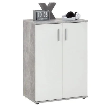 FMD Armario/baúl con 2 puertas blanco y gris de FMD, Armarios roperos - Ref: Foro24-428684, Precio: 124,61 €, Descuento: %