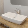 Lavabo lujoso rectangular ceráminca blanco 71x39 cm de vidaXL, Lavabos - Ref: Foro24-140691, Precio: 108,85 €, Descuento: %