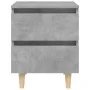 Mesita de noche con patas madera pino gris hormigón 40x35x50 cm de vidaXL, Mesitas de noche - Ref: Foro24-805859, Precio: 45,...