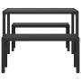 Conjunto de Comedor de Jardín con cojín 3 pcs Antracita Acero en Bancos de jardín | Comprar online en Foru.es