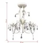 Lámpara colgante araña de cristal elegante blanca de vidaXL, Lámparas de araña - Ref: Foro24-240686, Precio: 54,95 €, Descuen...
