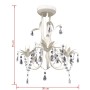 Lámpara colgante araña de cristal elegante blanca de vidaXL, Lámparas de araña - Ref: Foro24-240686, Precio: 53,81 €, Descuen...