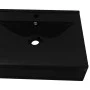 Lavabo rectangular cerámica orificio de grifo negro 60x46 cm de vidaXL, Lavabos - Ref: Foro24-140687, Precio: 85,10 €, Descue...