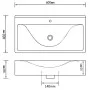 Rectangular ceramic sink with black tap hole 60x46 cm by vidaXL, Sinks - Ref: Foro24-140687, Price: 85,10 €, Discount: %