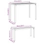 Conjunto de Comedor de Jardín con cojín 3 pcs Marrón Acero en Bancos de jardín | Comprar online en Foru.es