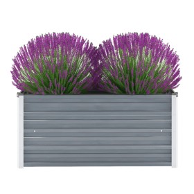 Arriate de jardín de acero galvanizado gris 100x40x45 cm de vidaXL, Maceteros y jardineras - Ref: Foro24-44854, Precio: 41,48...