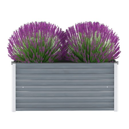Arriate de jardín de acero galvanizado gris 100x40x45 cm de vidaXL, Maceteros y jardineras - Ref: Foro24-44854, Precio: 41,48...