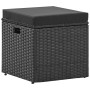 Set de muebles de jardín 4 pzas y cojines ratán sintético negro de vidaXL, Conjuntos de jardín - Ref: Foro24-46105, Precio: 4...