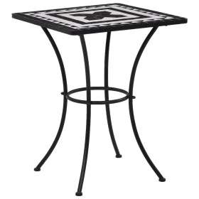 Mesa bistró de mosaico cerámica negro y blanco 60 cm de vidaXL, Mesas de jardín - Ref: Foro24-46707, Precio: 101,80 €, Descue...