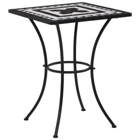Mesa bistró de mosaico cerámica negro y blanco 60 cm de vidaXL, Mesas de jardín - Ref: Foro24-46707, Precio: 103,67 €, Descue...