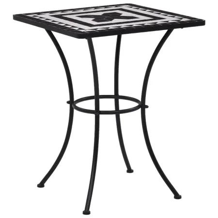 Mesa bistró de mosaico cerámica negro y blanco 60 cm de vidaXL, Mesas de jardín - Ref: Foro24-46707, Precio: 101,80 €, Descue...