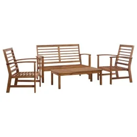 Gartenmöbel-Set 4-teilig aus massivem Akazienholz von vidaXL, Gartensets - Ref: Foro24-47282, Preis: 243,72 €, Rabatt: %