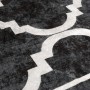 Alfombra lavable antideslizante negro y blanco 80x300 cm en Alfombras | Comprar online en Foru.es
