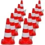 Conos de tráfico reflectantes 10 unidades rojo y blanco 50 cm de vidaXL, Señales de carretera y tráfico - Ref: Foro24-141818,...