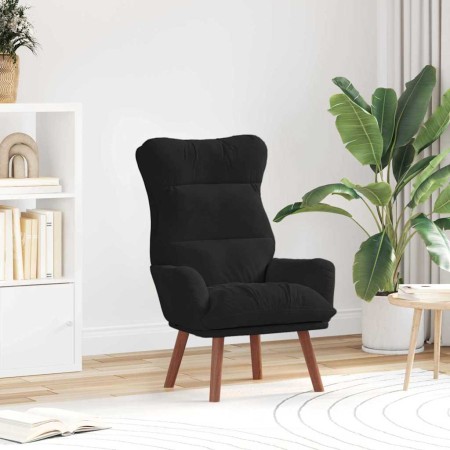 Silla Relax Negro 69 x 74 x 93 cm Terciopelo en Sillones | Comprar online en Foru.es