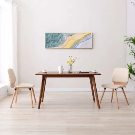 Sillas de comedor 2 unidades cuero sintético color crema de vidaXL, Sillas de comedor - Ref: Foro24-287382, Precio: 237,28 €,...