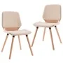 Sillas de comedor 2 unidades cuero sintético color crema de vidaXL, Sillas de comedor - Ref: Foro24-287382, Precio: 237,28 €,...