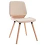 Sillas de comedor 2 unidades cuero sintético color crema de vidaXL, Sillas de comedor - Ref: Foro24-287382, Precio: 237,28 €,...