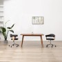 Silla de comedor giratoria madera curvada cuero sintético negro de vidaXL, Sillas de comedor - Ref: Foro24-287418, Precio: 13...