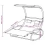 Double rocking sun lounger with black and cream canopy by vidaXL, Loungers - Ref: Foro24-317587, Price: 214,35 €, Discount: %
