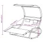 Double rocking lounger with green and cream canopy by vidaXL, Loungers - Ref: Foro24-317590, Price: 213,42 €, Discount: %