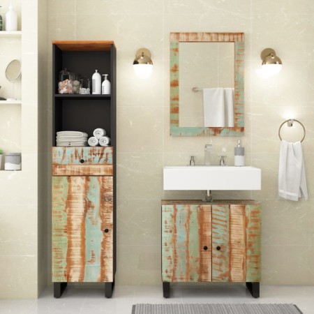 Conjunto de muebles de baño 3 piezas madera maciza reciclada de vidaXL, Muebles de baño - Ref: Foro24-3200639, Precio: 291,32...
