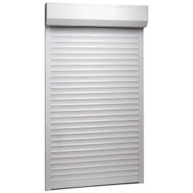 Persiana de aluminio blanca 110x220 cm de vidaXL, Contraventanas - Ref: Foro24-144971, Precio: 297,59 €, Descuento: %