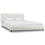 Estructura de cama de cuero sintético blanco 140x200 cm de vidaXL, Camas y somieres - Ref: Foro24-280314, Precio: 220,35 €, D...