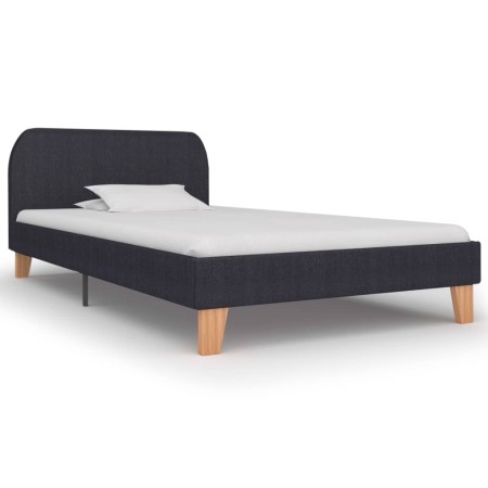 Estructura de cama de tela gris oscuro 90x200 cm de vidaXL, Camas y somieres - Ref: Foro24-280866, Precio: 130,14 €, Descuent...