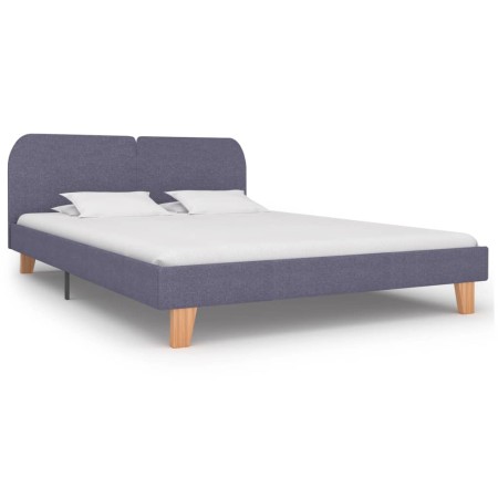 Estructura de cama de tela gris claro 160x200 cm de vidaXL, Camas y somieres - Ref: Foro24-280874, Precio: 169,90 €, Descuent...