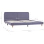 Estructura de cama de tela gris claro 160x200 cm de vidaXL, Camas y somieres - Ref: Foro24-280874, Precio: 169,90 €, Descuent...