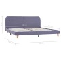 Estructura de cama de tela gris claro 180x200 cm de vidaXL, Camas y somieres - Ref: Foro24-280875, Precio: 168,87 €, Descuent...
