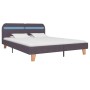 Estructura de cama con LED tela gris topo 180x200 cm de vidaXL, Camas y somieres - Ref: Foro24-280915, Precio: 147,46 €, Desc...
