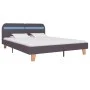Estructura de cama con LED tela gris topo 180x200 cm de vidaXL, Camas y somieres - Ref: Foro24-280915, Precio: 146,19 €, Desc...
