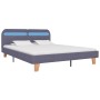 Estructura de cama con LED tela gris claro 160x200 cm de vidaXL, Camas y somieres - Ref: Foro24-280899, Precio: 171,74 €, Des...