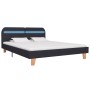 Estructura de cama con LED tela gris oscuro 180x200 cm de vidaXL, Camas y somieres - Ref: Foro24-280895, Precio: 179,91 €, De...