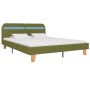 Estructura de cama con LED tela verde 160x200 cm de vidaXL, Camas y somieres - Ref: Foro24-280909, Precio: 182,63 €, Descuent...
